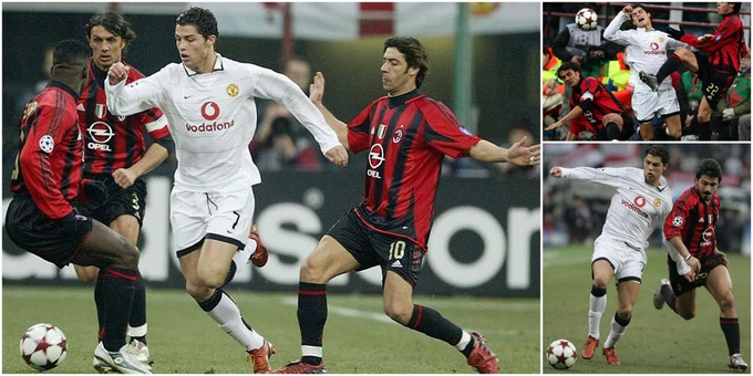 VIDEO: Khoảnh khắc Cristiano Ronaldo - MU đối đầu với dàn hảo thủ của AC Milan