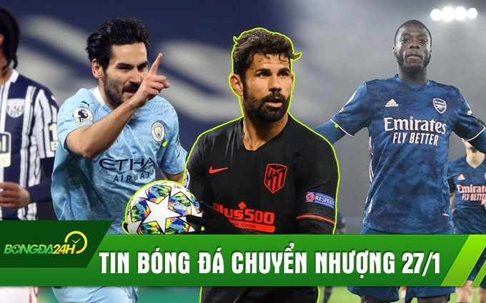 TIN BÓNG ĐÁ CHUYỂN NHƯỢNG 27/1: Costa trở lại NHA; Man City chiếm ngôi đầu; Arsenal lên top 8