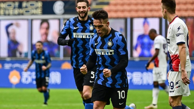 Lautaro Martinez lập hattrick, Inter Milan đánh tennis tại sào huyệt