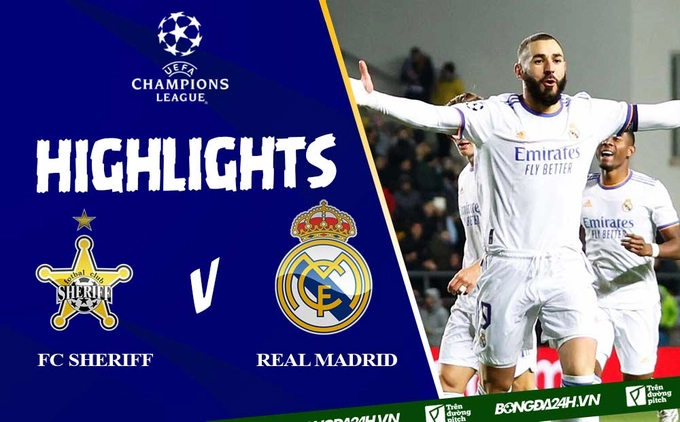 Video cúp c1 FC Sheriff vs Real Madrid: Trả nợ thành công