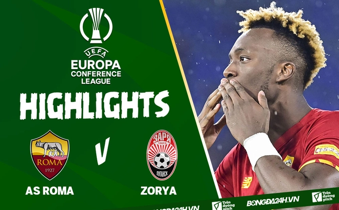 Video AS Roma vs Zorya: Abraham đưa Roma đi tiếp vòng sau