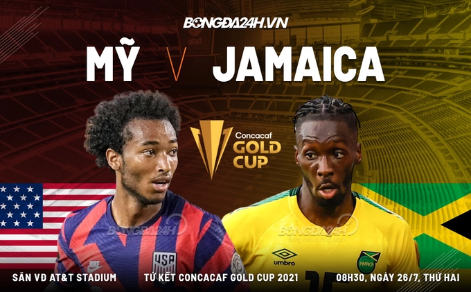 Video bóng đá Mỹ vs Jamaica tứ kết Gold Cup 26/7/2021