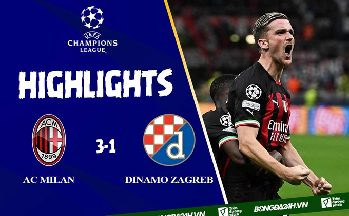 Video cúp C1 AC Milan vs Dinamo Zagreb: Kiên cường tấn công