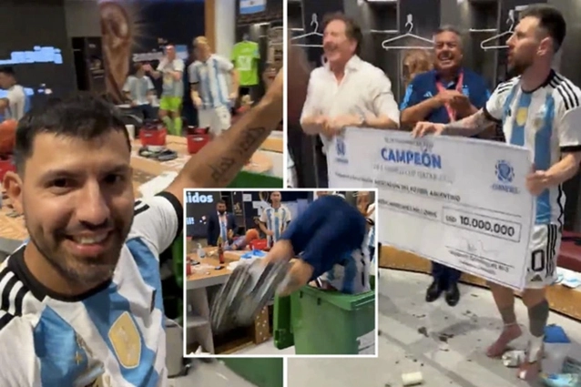 HLV Lionel Scaloni bị ném khăn lau vào đầu, Leandro Paredes chui ra từ thùng rác