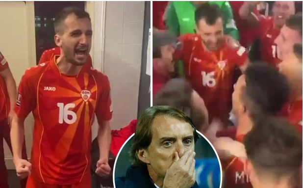 Video Bắc Macedonia mở hội sau chiến thắng trước Italia
