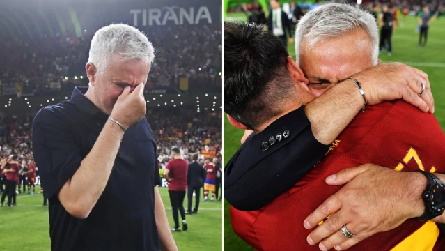 VIDEO: Jose Mourinho khóc nghẹn ngào sau khi cùng Roma làm nên lịch sử