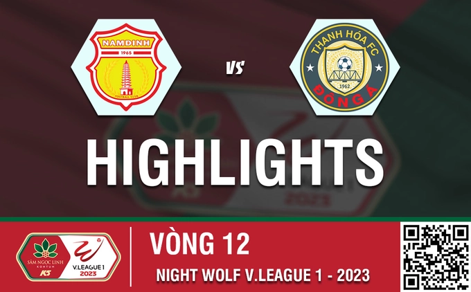 Video tổng hợp: Nam Định - Thanh Hóa (Vòng 12 V-League 2023)