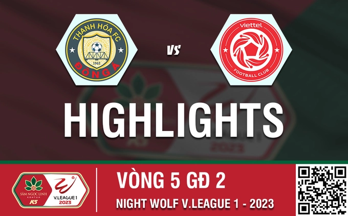 Video Thanh Hóa 0-1 Viettel (Vòng 5 nhóm A V-League 2023): Bàn thắng phút bù giờ
