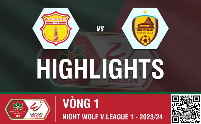 Highlights Nam Định - Quảng Nam | VAR và 3 điểm đầu tiên | Vòng 1 V-League 2023/24