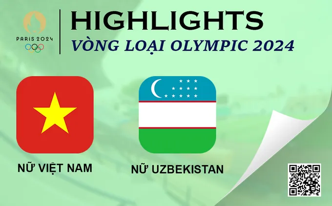 Video tổng hợp: Nữ Việt Nam - nữ Uzbekistan (Vòng loại Olympic 2024)