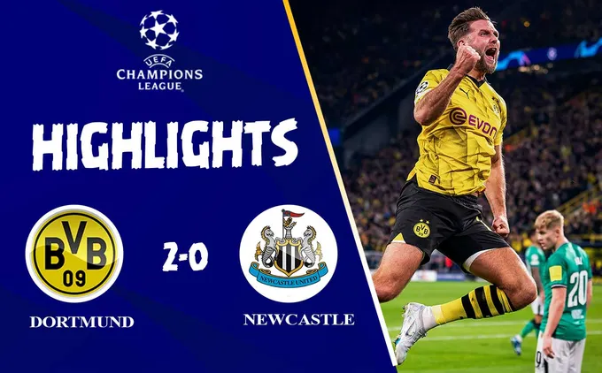 Video cúp C1 Dortmund vs Newcastle: Vàng Đen vươn lên dẫn đầu