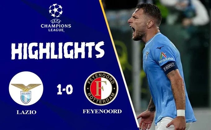 Video cúp C1 Lazio vs Feyenoord: Immobile lập công, 3 điểm cho chủ nhà