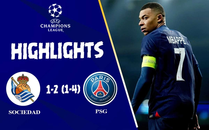 Video cúp C1 Real Sociedad vs PSG: Nhẹ nhàng đi tiếp