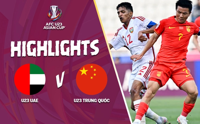 Video tổng hợp: U23 UAE - U23 Trung Quốc (Bảng B U23 châu Á 2024)