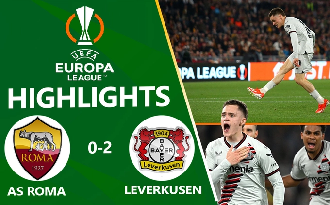 Video cúp C2 AS Roma vs Leverkusen: Nối dài mạch bất bại