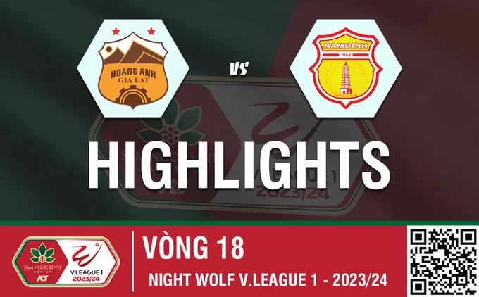 Video HAGL vs Nam Định (Vòng 18 V-League 2023/24): Cả nhà cùng vui