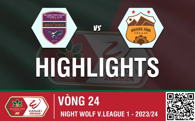 Video tổng hợp: Bình Dương - LPB HAGL (Vòng 24 V-League 2023/24)