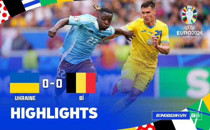 Highlights Ukraine - Bỉ | Dovbyk cùng đồng đội dừng bước | Bảng E Euro 2024